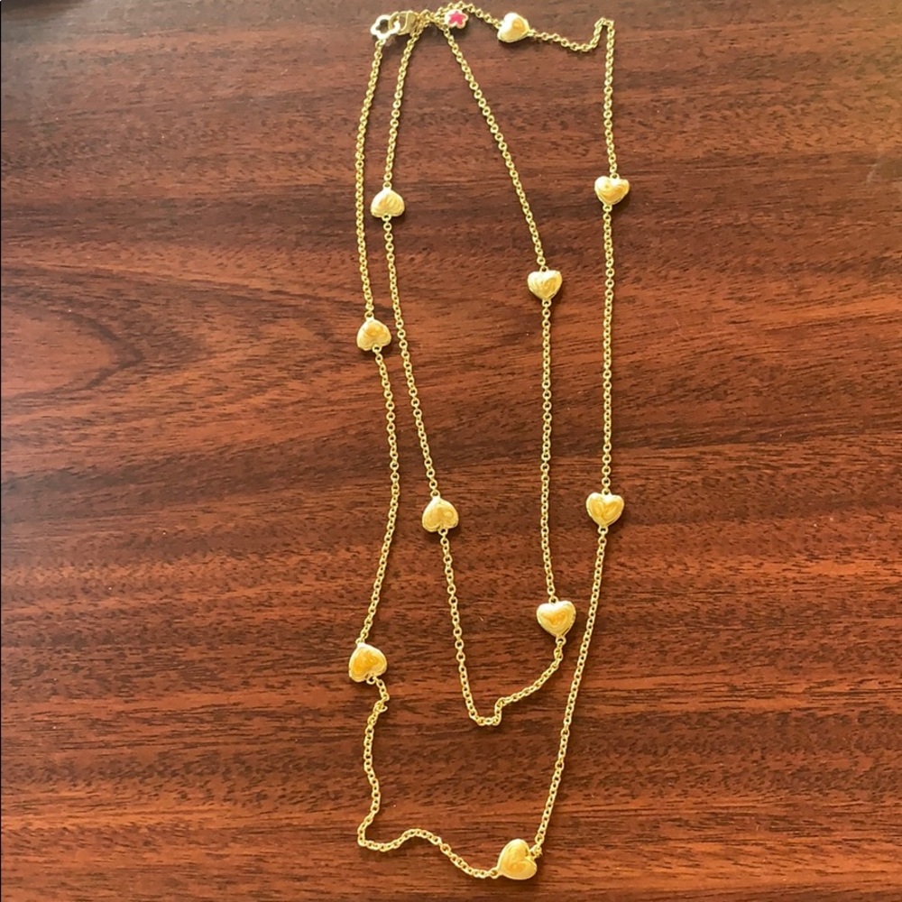 Lauren G Adams bows and hearts necklace